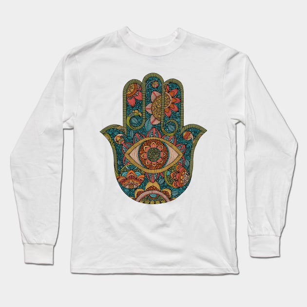 Hamsa Hand Long Sleeve T-Shirt by Valentina Harper